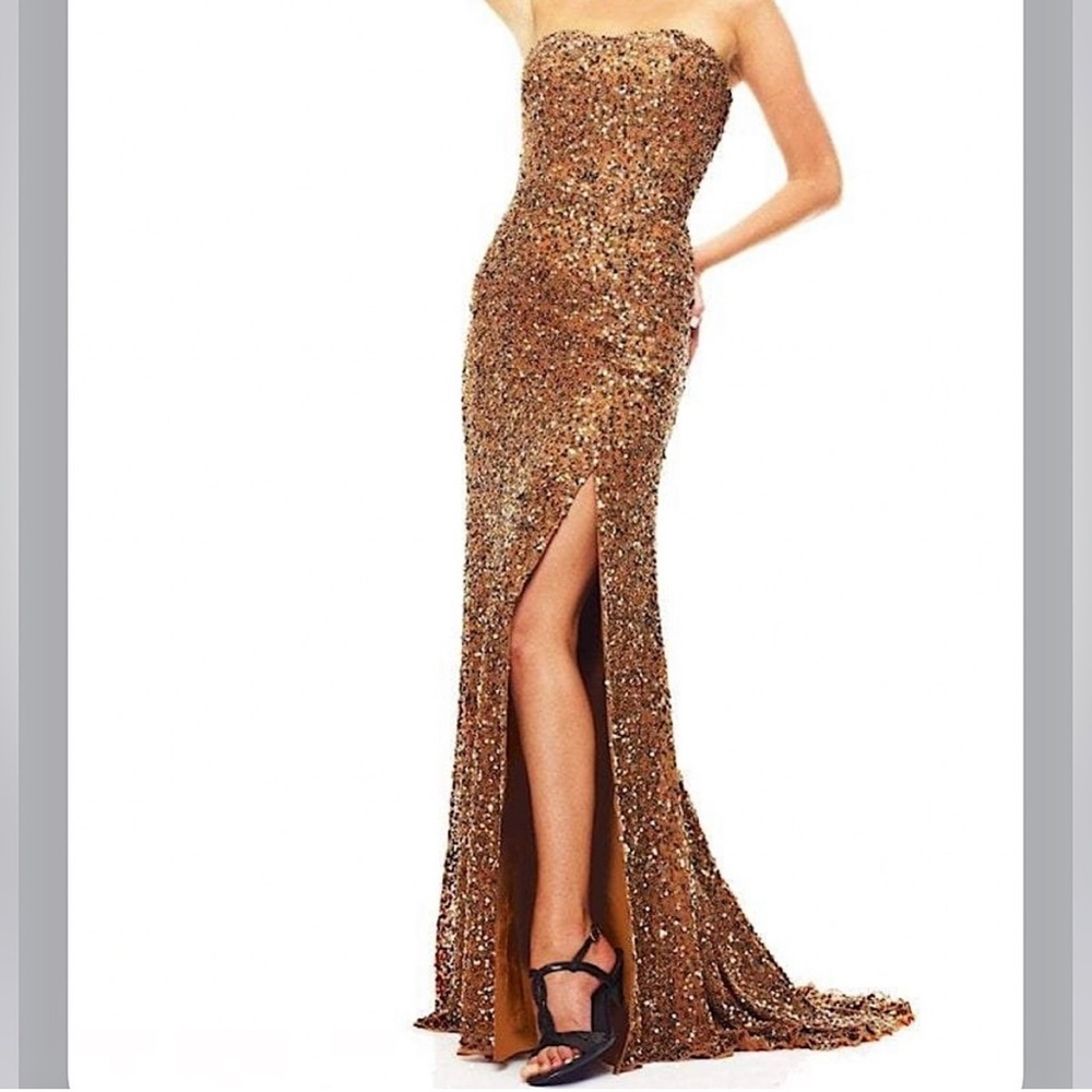 BG Haute Bronze Strapless Gown. Size 10UK or 6US